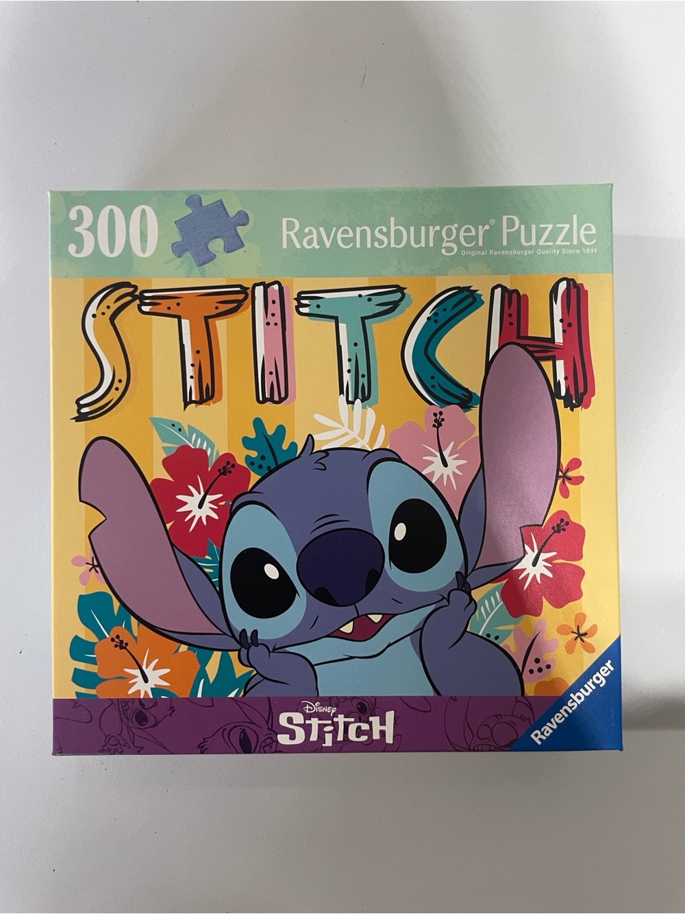 Ravensburger Stitch Puzzle - Blue, Purple, Yellow & Pink Artwork